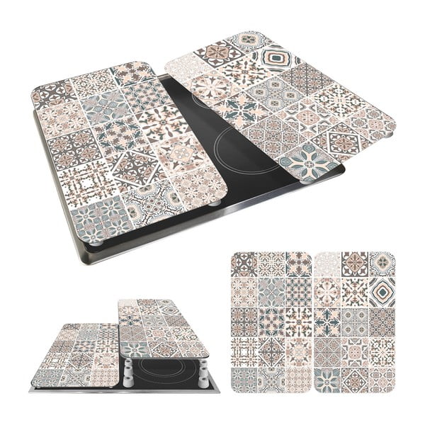Set 2 protecții din sticlă pentru aragaz Wenko Universal Tile-image-3
