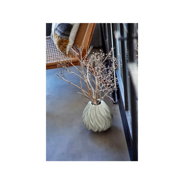 Vază din porțelan Morsø Flame, înălțime 23 cm, alb-image-4