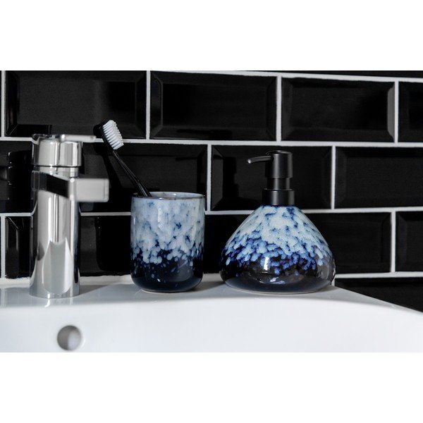 Suport pentru periuța de dinți albastru închis din ceramică Rosali – Wenko-image-3