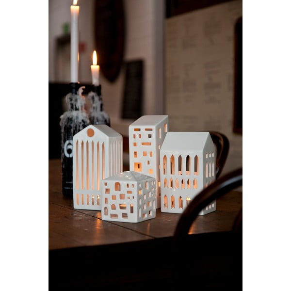 Sfeșnic din ceramică Kähler Design Urbania Lighthouse Pantheon, alb-image-1