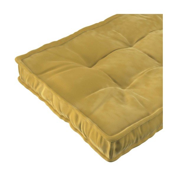 Saltea verde măsliniu pentru copii 60x120 cm Posh Velvet - Yellow Tipi-image-1