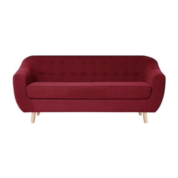 Canapea pentru 3 persoane Jalouse Maison Vicky, roșu clasic