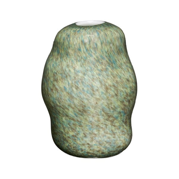Vază verde din sticlă lucrată manual (înălțime 29 cm) Miro – Hübsch
