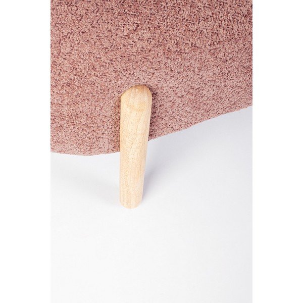 Bancă teracotă capitonată cu tapițerie din țesătură bouclé Dayla – Bizzotto-image-1