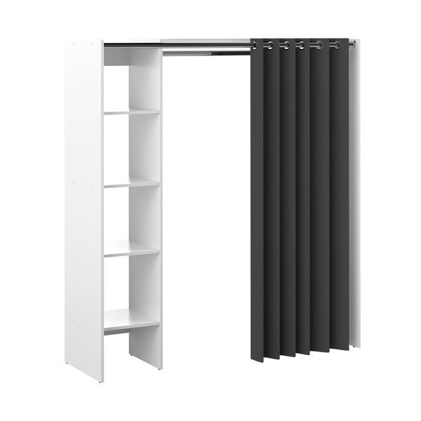 Dulap alb-negru 160x182 cm Tom - TemaHome -image-2