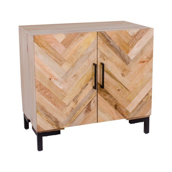 Comodă cu 2 uși din lemn de mango House Nordic Calto-image-3