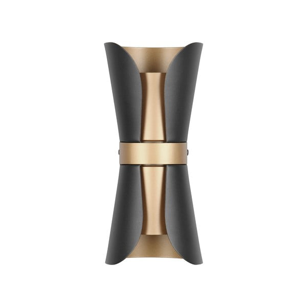 Aplică de perete neagră/în culoarea bronz Coat – Trio