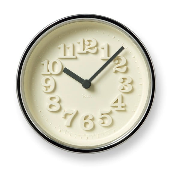 Ceas de perete Lemnos Clock Chiisana, ⌀ 12,2 cm, ramă gri 