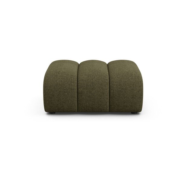 Taburet verde cu tapițerie din chenille Lupine – Micadoni -image-1