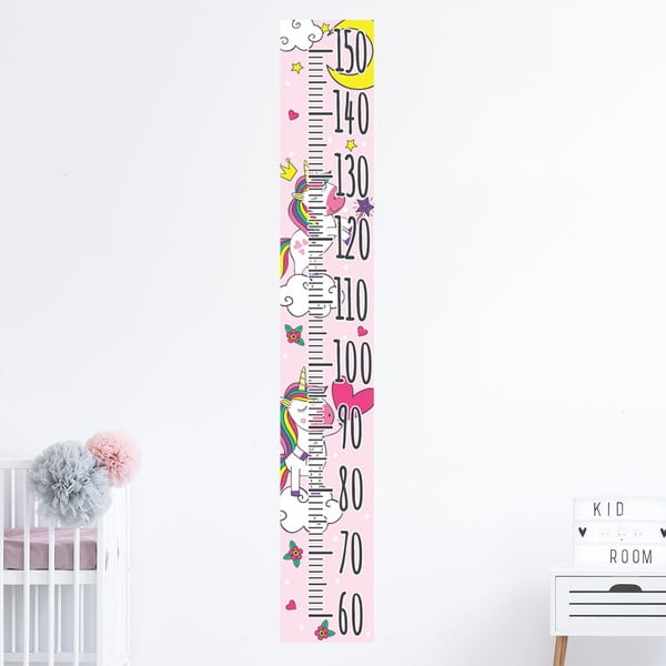 Autocolant pentru copii de tip metru pentru ușă/pentru perete 15x100 cm Unicorns – Ambiance-image-1