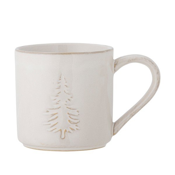 Ceașcă crem din gresie ceramică 300 ml  cu model de Crăciun Winter – Bloomingville