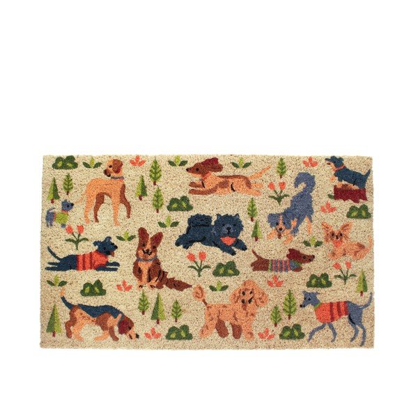 Covoraș de intrare din fibre de nucă de cocos 73x43 cm Dog Park – Rex London