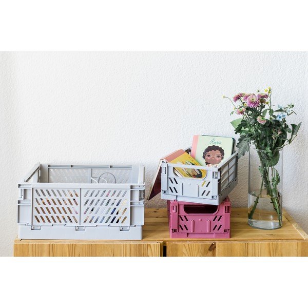 Cutii de depozitare din plastic gri roșu 3 buc - Kindsgut-image-4