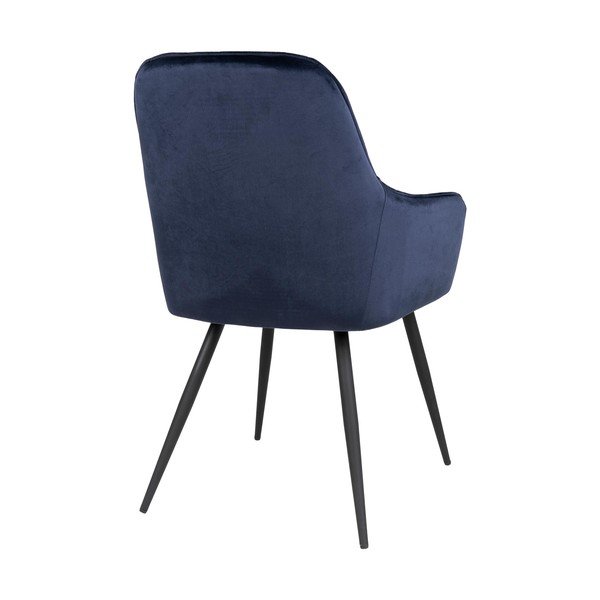 Set de scaune de sufragerie albastru închis cu cotiere 2 buc. tapițat Harbo – House Nordic-image-4