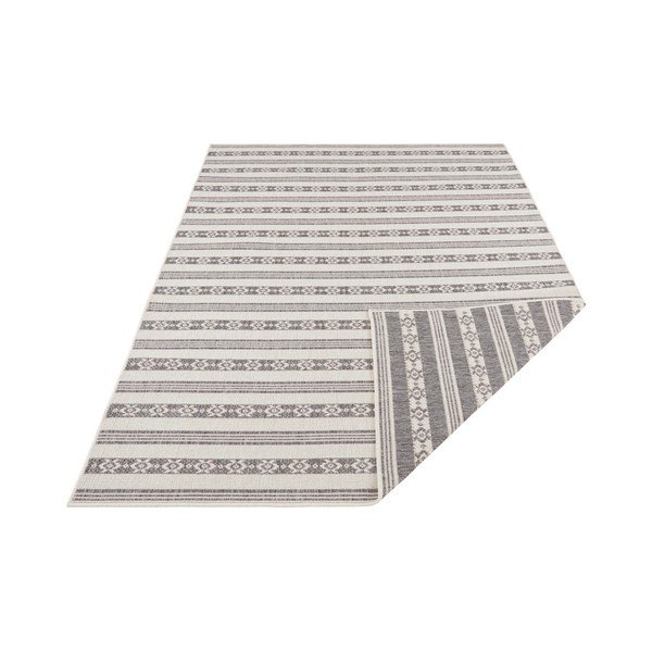 Covor reversibil adecvat interior/exterior Bougari Fiji, 200 x 290 cm, gri-crem-image-1
