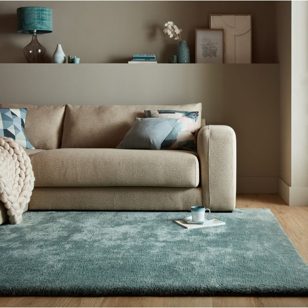 Blană albastru petrol sintetică 160x230 cm Faroe Wool Look Fur – Flair Rugs-image-1
