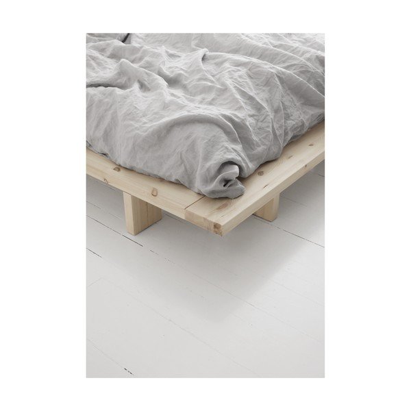 Pat dublu din lemn de pin cu saltea Karup Design Japan Double Latex White/Natural, 160 x 200 cm-image-3