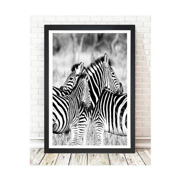 Tablou Tablo Center Zebras, 24 x 29 cm-image-1