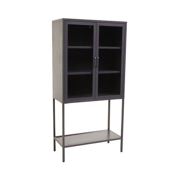 Vitrină gri din oțel 75x150x35 cm Acier – Premier Housewares