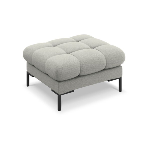 Taburet tapițat Cosmopolitan Design Bali, 60 cm, gri deschis-image-3