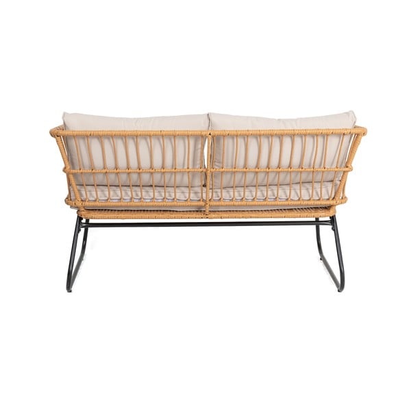 Canapea de grădină din ratan artificial Vistdal - Bonami Essentials-image-3