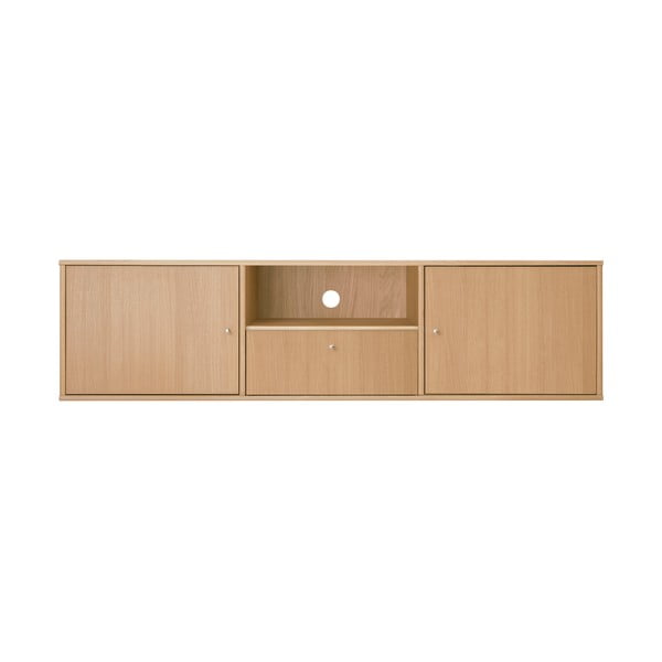 Comodă TV în culoare naturală cu aspect de lemn de stejar 161x42 cm Mistral – Hammel Furniture