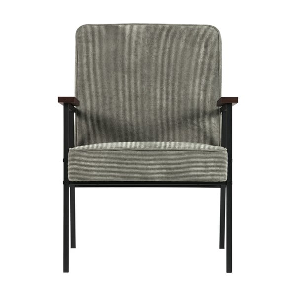 Fotoliu cu cotiere WOOOD Sally, gri deschis-image-3