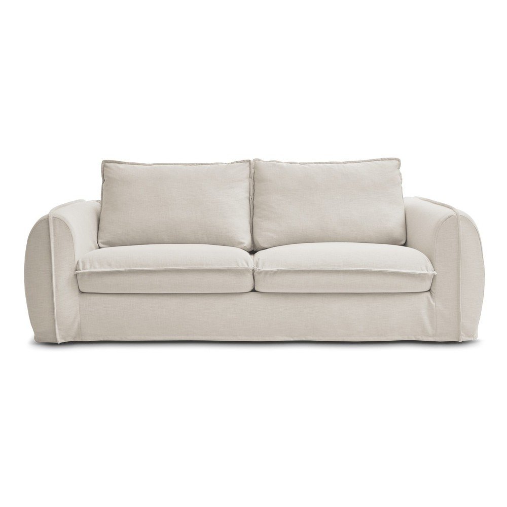 Canapea bej pentru dormitul zilnic/extensibilă 216 cm Archimede – Bobochic Paris