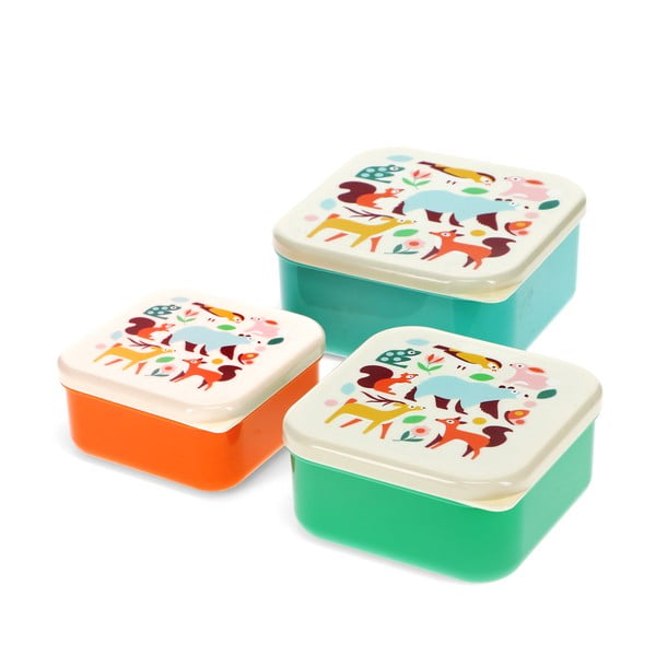 Cutie de gustări pentru copii 3 buc. Woodland – Rex London-image-2