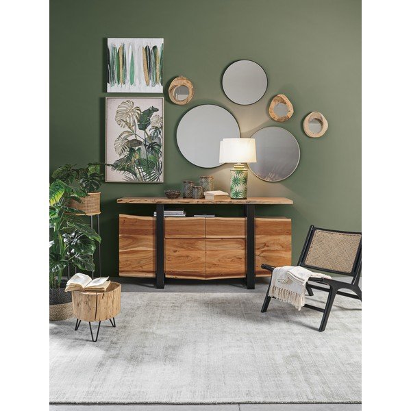 Scaun tip taburet în culoare naturală din lemn de acacia Artur – Bizzotto-image-3
