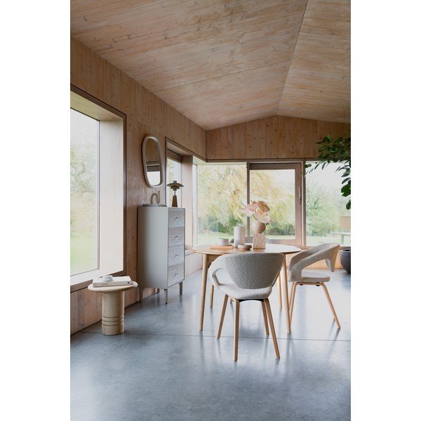 Masă de dining rotundă extensibilă cu blat cu aspect de lemn de stejar cu blat suplimentar ø 120 cm Twist – Zuiver-image-2