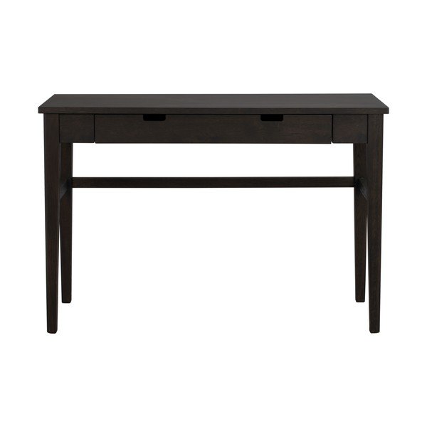 Masă consolă în culoare naturală închisă cu blat cu aspect de lemn de stejar 40x110 cm Garrison – Rowico-image-2