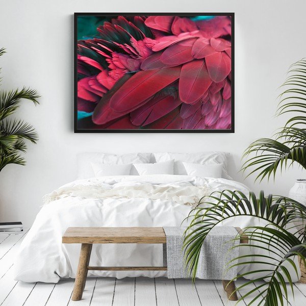 Poster DecoKing Feathers Red, 100 x 70 cm-image-2