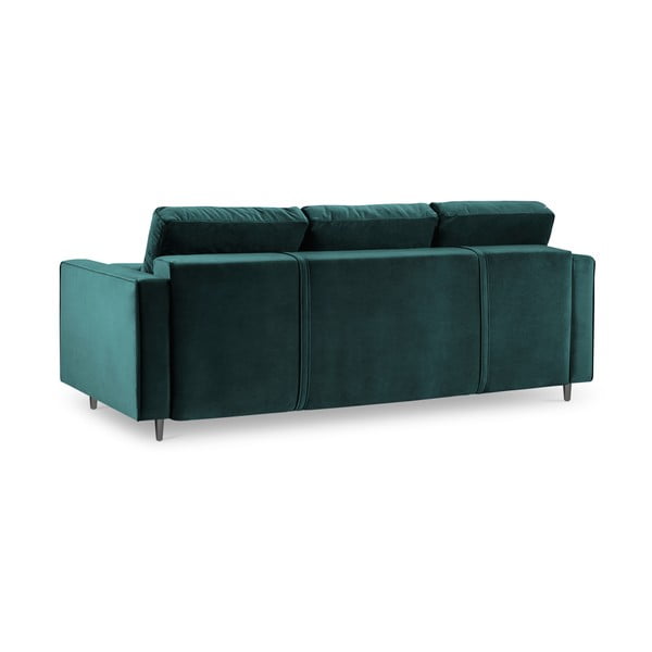 Canapea extensibilă din catifea Milo Casa Santo, verde petrol-image-4