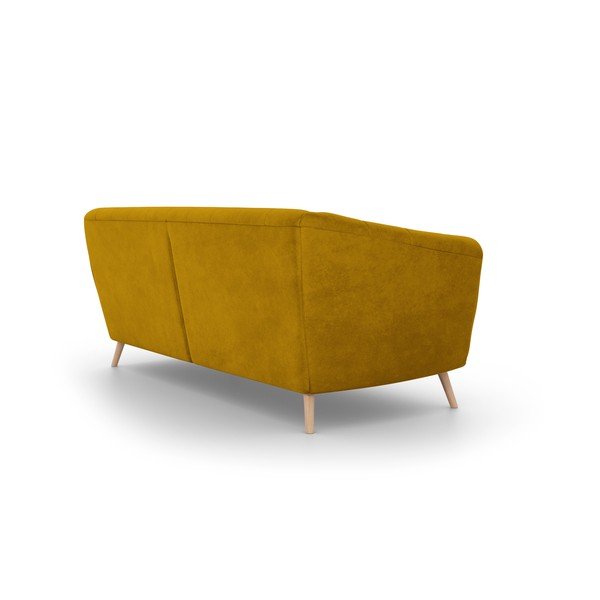 Canapea cu tapițerie de catifea Interieurs 86 Étoile, 210 cm, galben-image-3