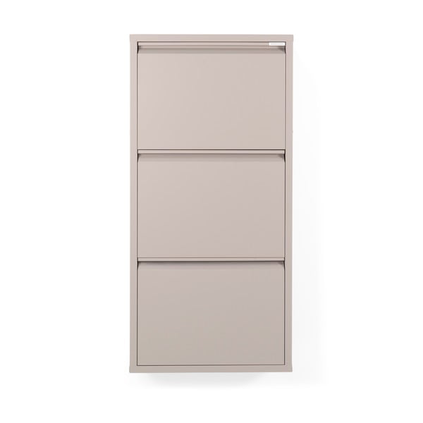 Pantofar taupe cu deschidere înclinată din metal 50x103x15 cm Billy – Spinder Design-image-3