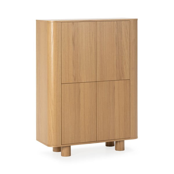 Dulap în culoare naturală cu aspect de lemn de stejar 100x133x40 cm Padoc – MOME-image-4