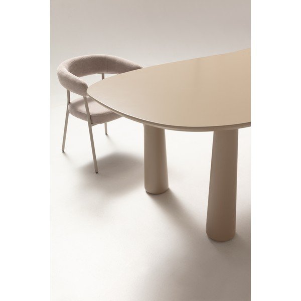 Măsuță de cafea bej cu blat din lemn de pin 110x220 cm Nahia – MOME-image-4