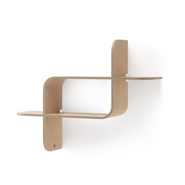 Raft în culoare naturală etajat din lemn masiv de arbore de cauciuc Montage – Umbra-image-2