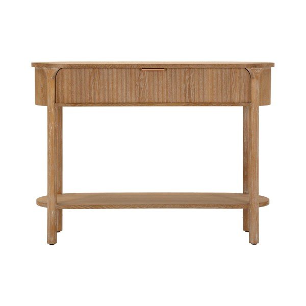 Masă consolă în culoare naturală din lemn de brad 40x110 cm Gothenburg – Mauro Ferretti-image-2