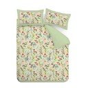 Lenjerie de pat verde pentru pat dublu/extinsă cu 3 piese 230x220 cm Birds In Bloom – RHS