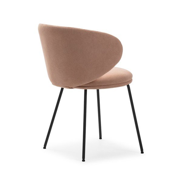 Set de scaune de sufragerie roz deschis 2 buc. tapițat Rush – Marckeric-image-4