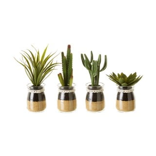 Set 4 flori decorative în ghiveci Casa Selección Artificial