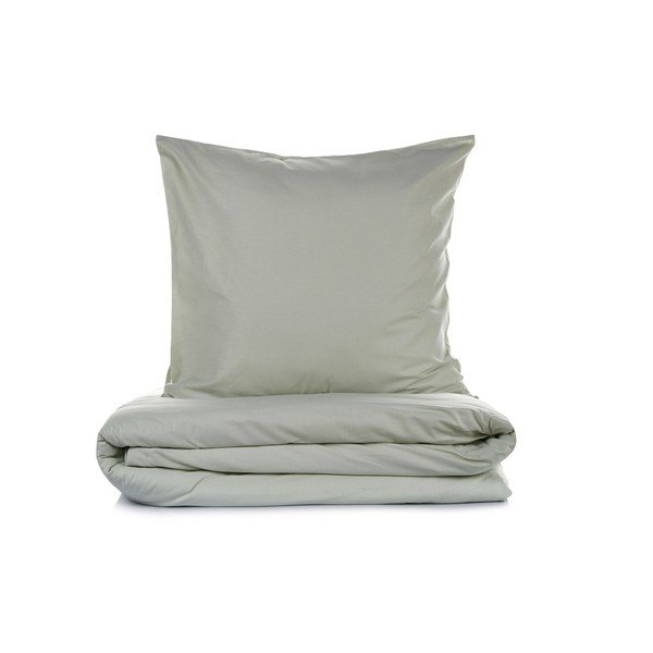 Lenjerie de pat verde salvie pentru pat de o persoană 200x140 cm Plain  – Mijolnir