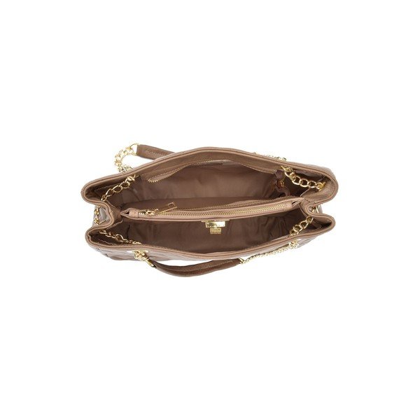 Geantă din piele Isabella Rhea Claudio, crem-image-1