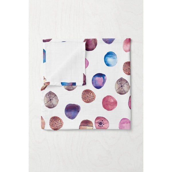 Pătură pentru copii albă din muselină 75x100 cm Shells – Mijolnir-image-1