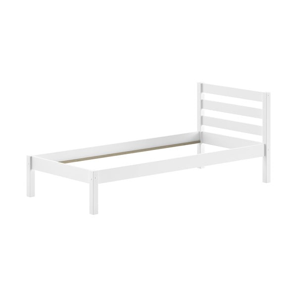 Pat pentru copii  alb din lemn de pin fără somieră 90x200 cm Pino – Vipack