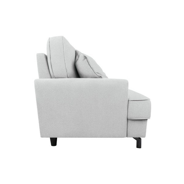 Canapea cu 3 locuri Kooko Home Salsa, gri - alb -image-3