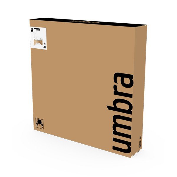 Măsuță de cafea în culoare naturală rotundă cu blat din sticlă ø 84 cm Madera – Umbra-image-3