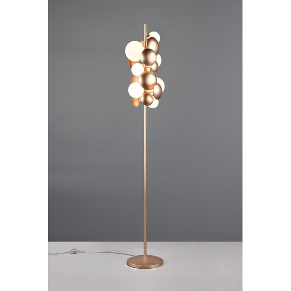 Lampadar alb-auriu cu abajur din sticlă (înălțime 155 cm) Bubble – Trio Select-image-2